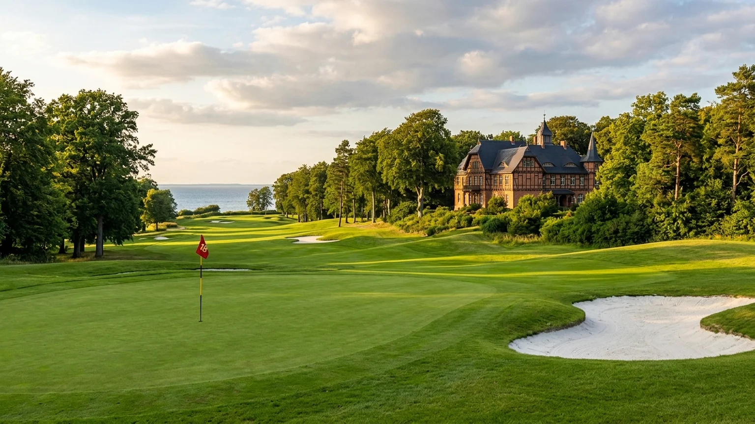 Golfplatz Schloss Ranzow mit Blick auf die Ostsee